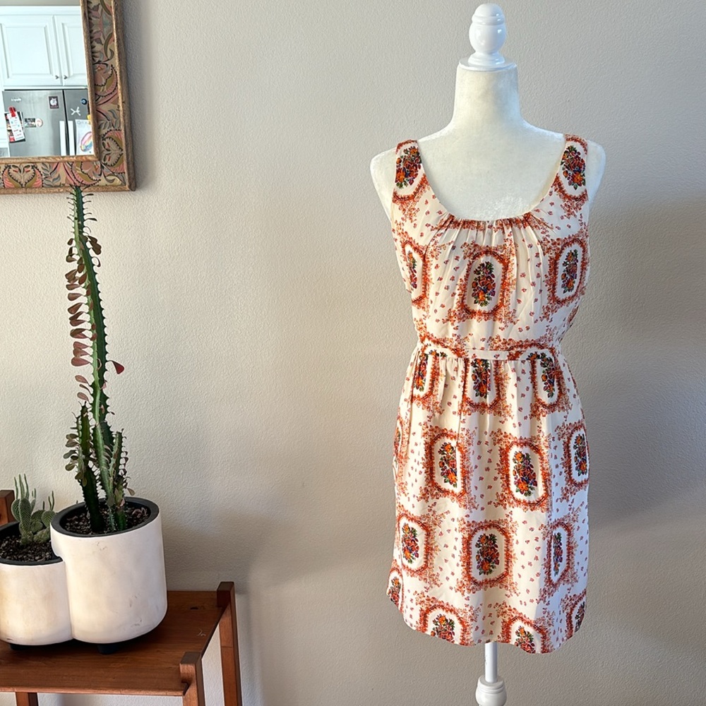 Madewell Silk Spring Fling Dress! Med!